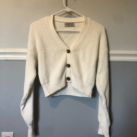 Urban Outfitters Sweaters - Cropped White Cardigan Urban Outfitters NWOT XS